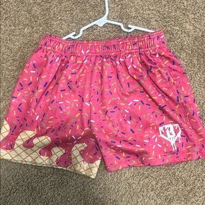 Baseball Lifestyle 101 Boys Ice Cream Shorts - Pink - YXL